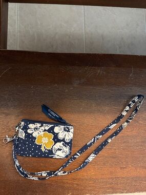 Vera Bradley Navy Notre Dame lanyard